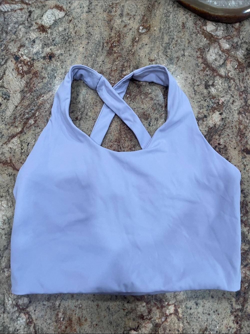 Lilac Cross-Back Sports Bra — Women Intimates & Sleepwear S:M